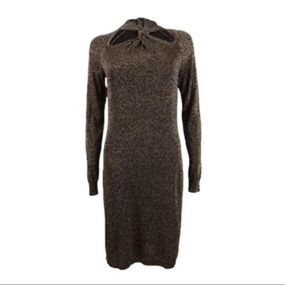 MICHAEL KORS | Twist Neck Metallic Dress - Medium - Picture 3 of 3